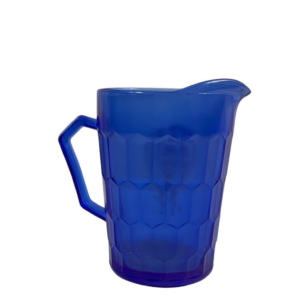 Vintage Shirley Temple Blue Glass Pour Cup - Picture 3 of 3